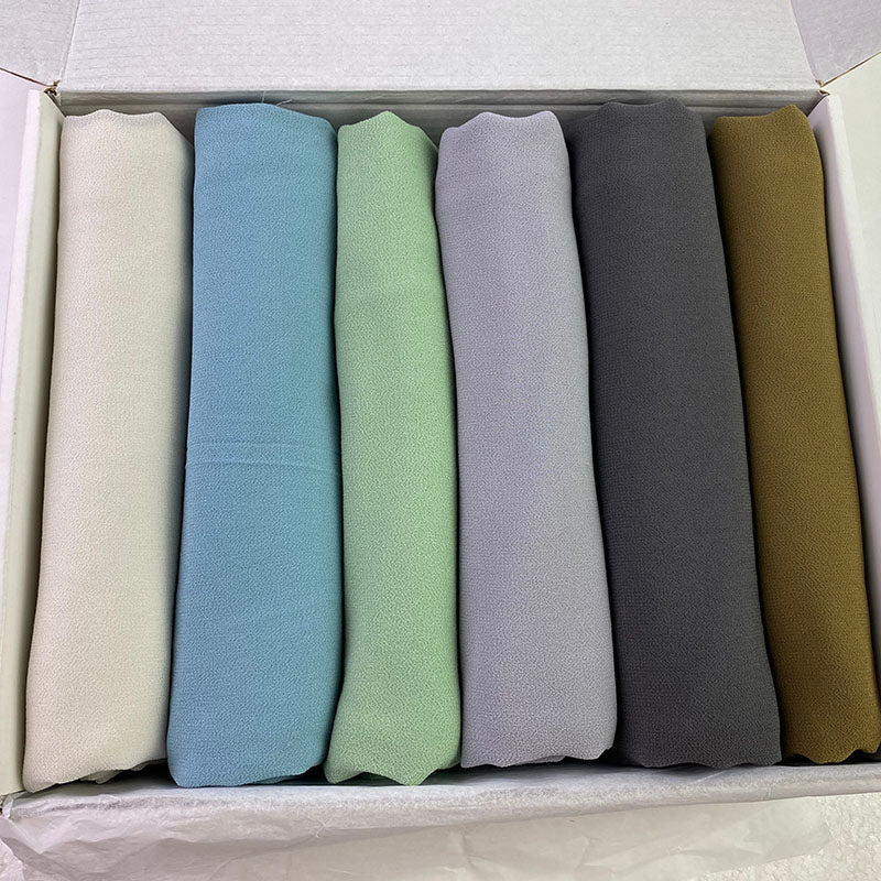 6 Hijab Gift Box – Premium Georgette Hijabs for Women (70 x 30 Inches)