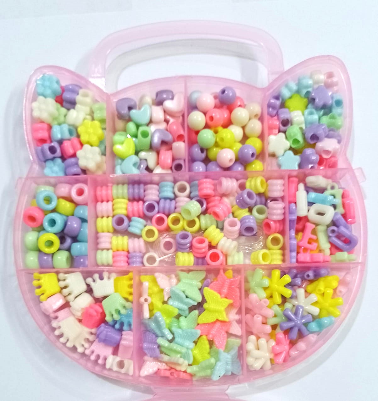 DIY Bracelet Kit – Cat Box Jewelry Making Set for Girls & Kids (Emoji, Letter & Number Beads)