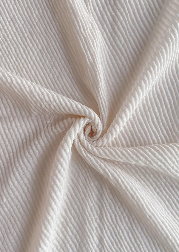 Crumpled Hijab – Soft Viscose Pleated - Fawn