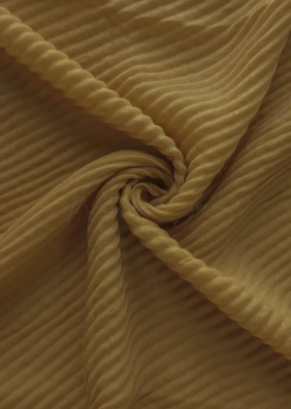 Crumpled Hijab – Soft Viscose Pleated - Honey