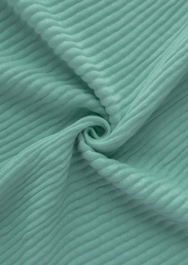 Crumpled Hijab – Soft Viscose Pleated - Mint