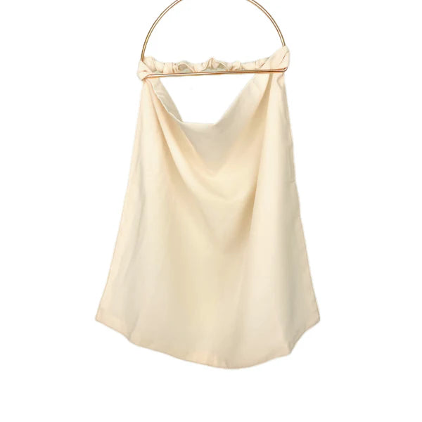 Elastic Back Niqab – Half Niqab in Double Chiffon - Butter Milk