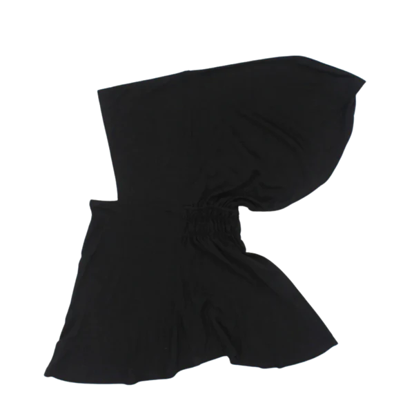 Full Coverage Undercap (Elastic) – Bamboo Jersey Hijab Cap - Black