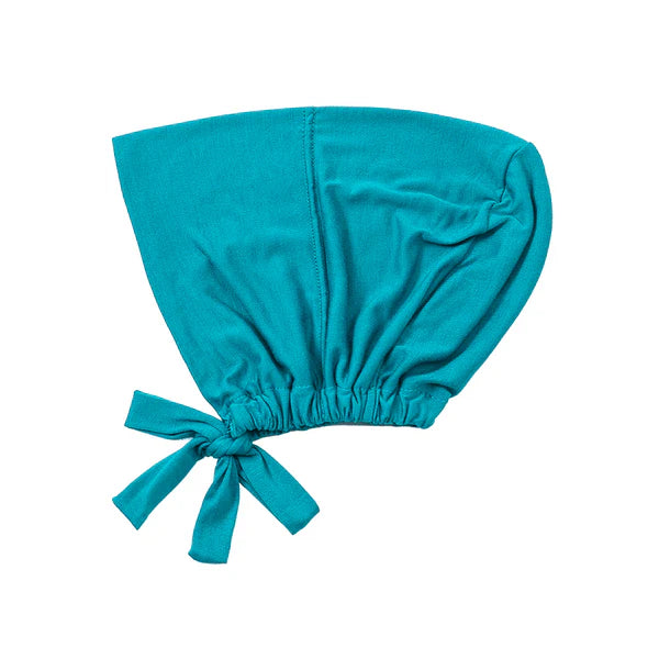 Malaysian Tie-Back Hijab Cap – Breathable Jersey Undercap - Aqua