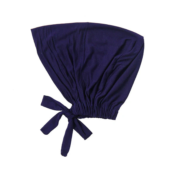 Malaysian Tie-Back Hijab Cap – Breathable Jersey Undercap - Navy Blue