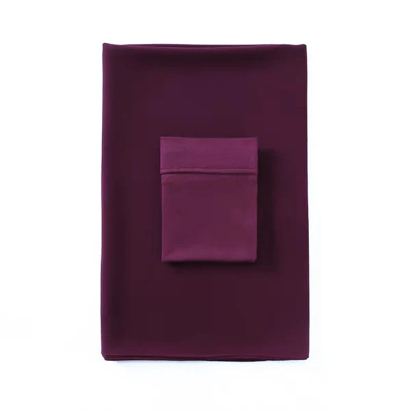 Matching Georgette Hijab & Cap Set – Chiffon Scarf with Bamboo Jersey Undercap - Plum