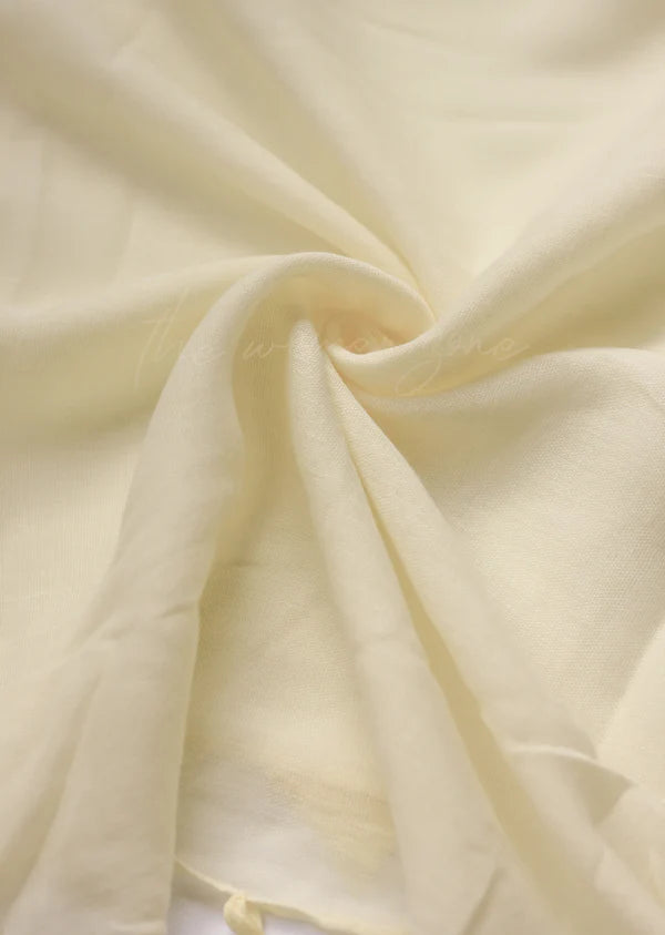 Plain Viscose Hijab with Tassels – Off White