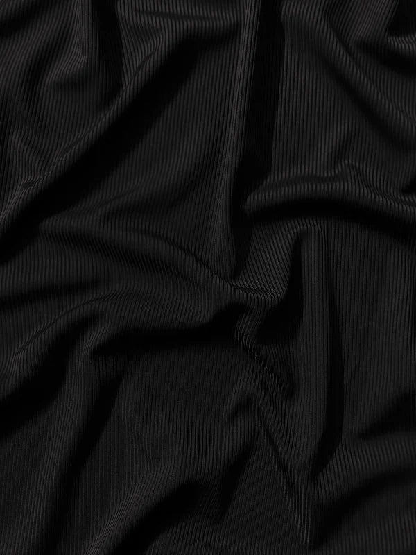 Ribbed Jersey Luxe - UK Quality - Black