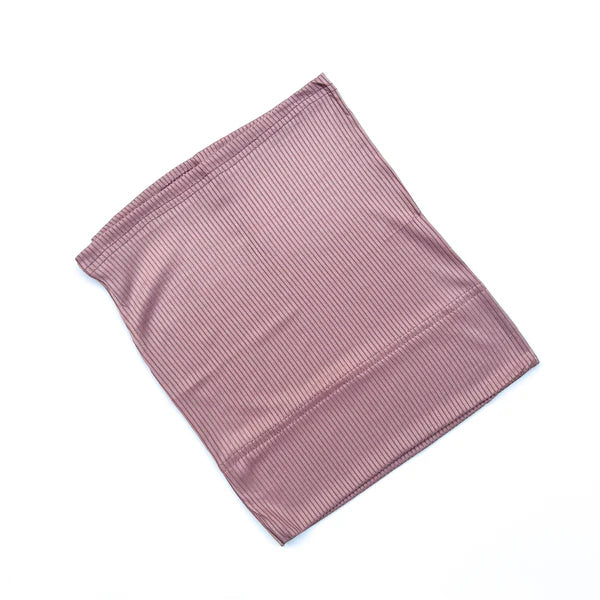 Ribbed Tube Hijab Cap – Bamboo Jersey Undercap - Majestic Mauve