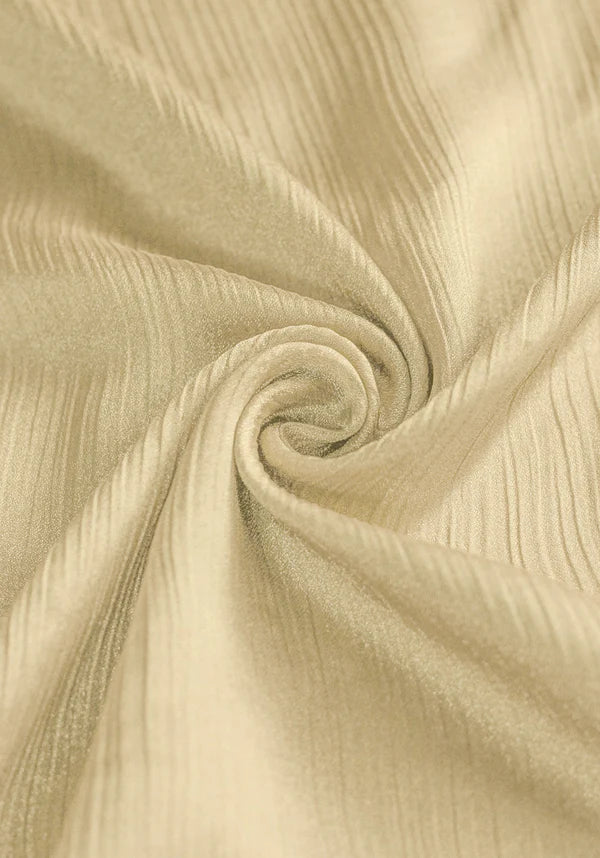 Sheen Hijab – Crinkle Chiffon & Silk Blend - Butter Milk