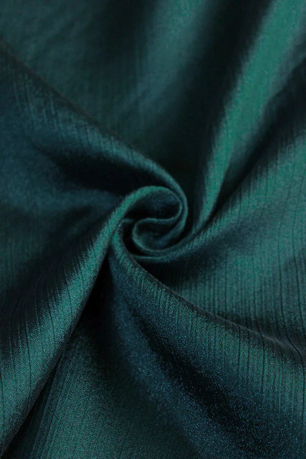 Sheen Hijab – Crinkle Chiffon & Silk Blend - Teal