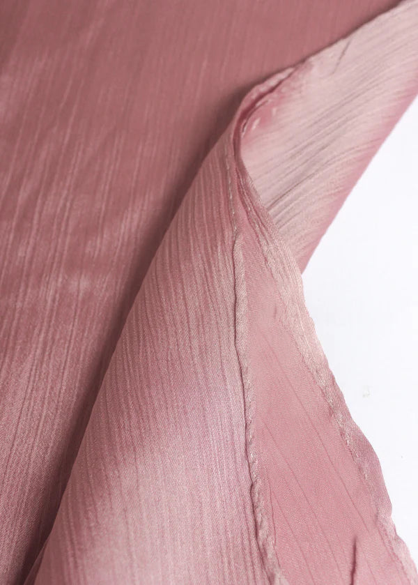 Sheen Luxe Hijab – Crinkle Silk - Blush