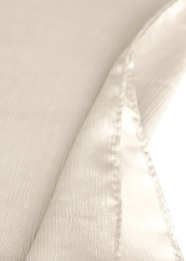 Sheen Luxe Hijab – Crinkle Silk - Cream