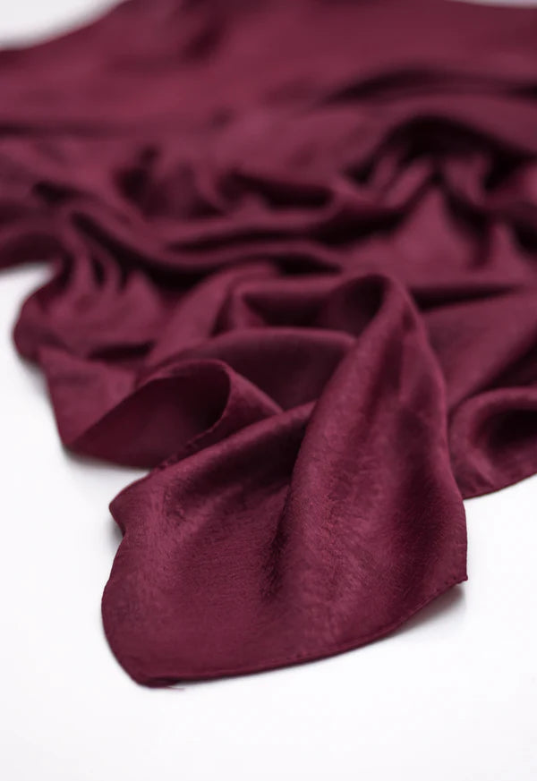Silken Hijab – Butter Silk - Maroon