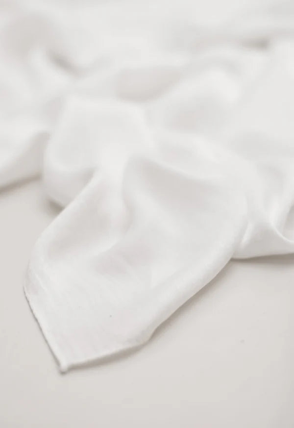 Silken Hijab – Butter Silk - Milky White