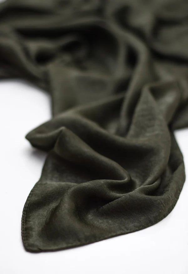 Silken Hijab – Butter Silk - Olive