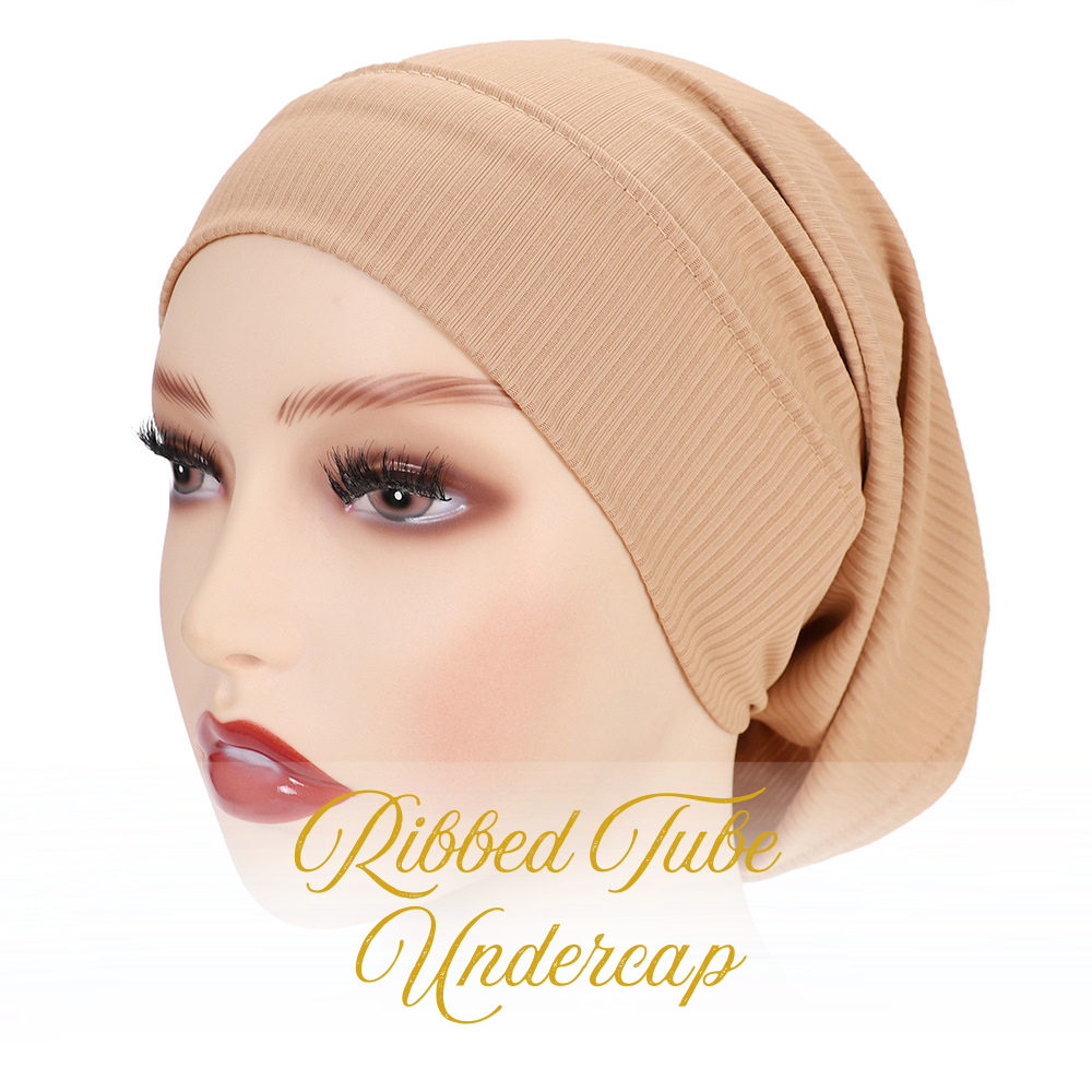 Ribbed Tube Hijab Cap