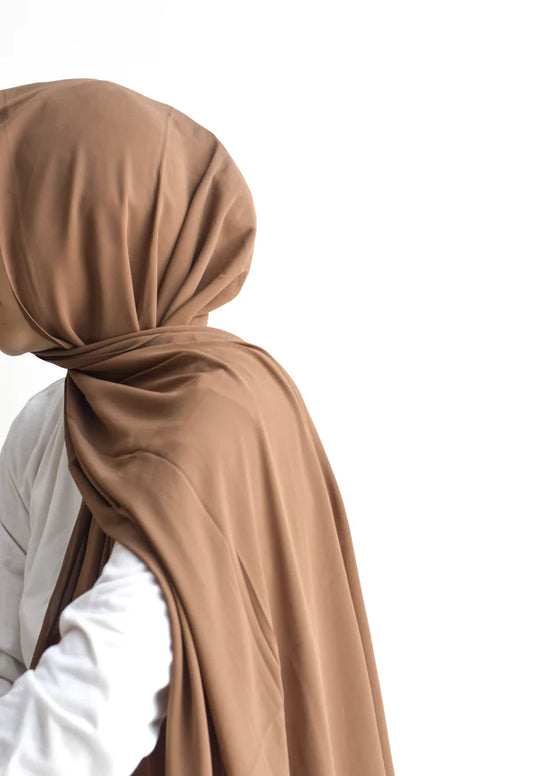 Arabic Sheila – Premium Chiffon Hijab - Biscuit