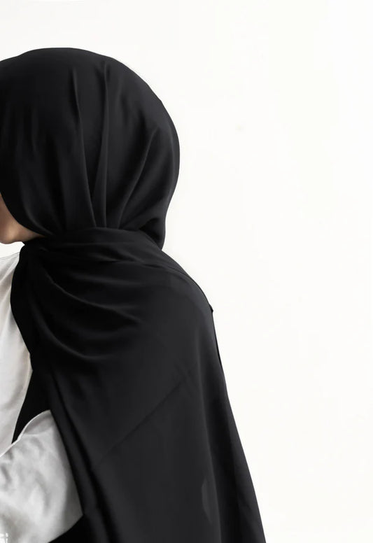 Arabic Sheila – Premium Chiffon Hijab - Black