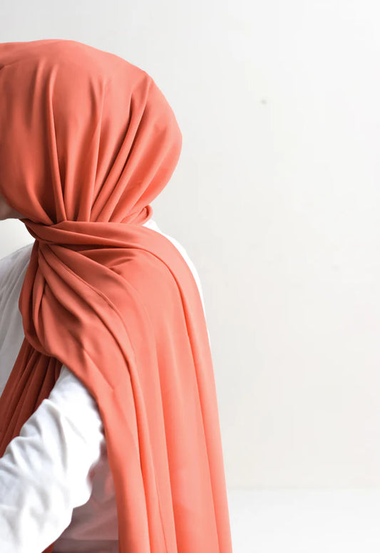 Arabic Sheila – Premium Chiffon Hijab - Burnt