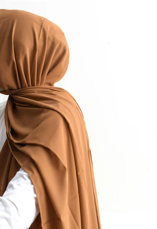 Arabic Sheila – Premium Chiffon Hijab - Caramel