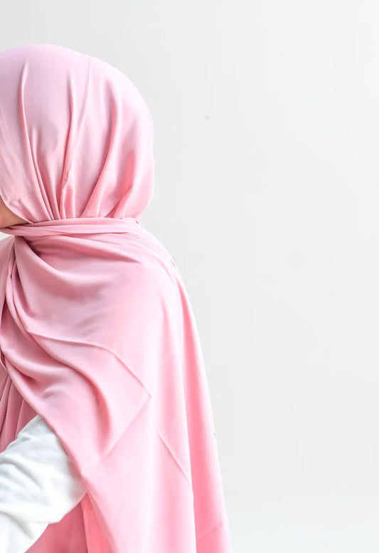 Arabic Sheila – Premium Chiffon Hijab - Pastel Pink
