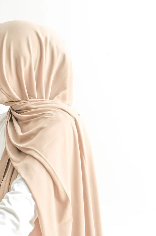 Arabic Sheila – Premium Chiffon Hijab - Whipped Cream