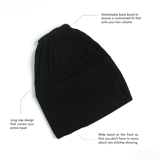 Beanie Hijab Cap – High Quality Bamboo Jersey | Stretchable & Full Coverage | 50+ Colors