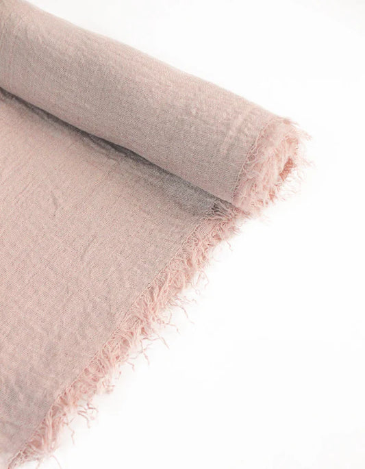 Crinkle Hijab – Soft Viscose with Fringed Edges - Muted