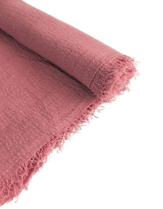 Crinkle Hijab – Soft Viscose with Fringed Edges - Sherbat