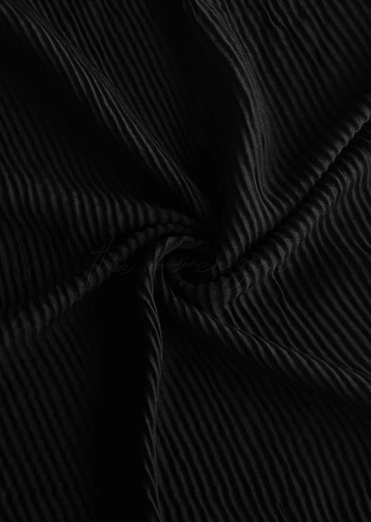 Crumpled Hijab – Soft Viscose Pleated - Black