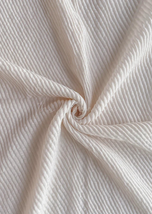 Crumpled Hijab – Soft Viscose Pleated - Fawn