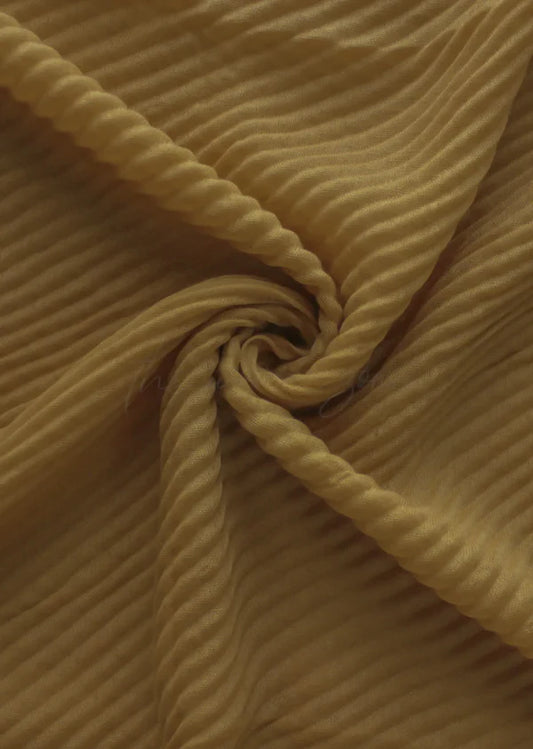 Crumpled Hijab – Soft Viscose Pleated - Honey