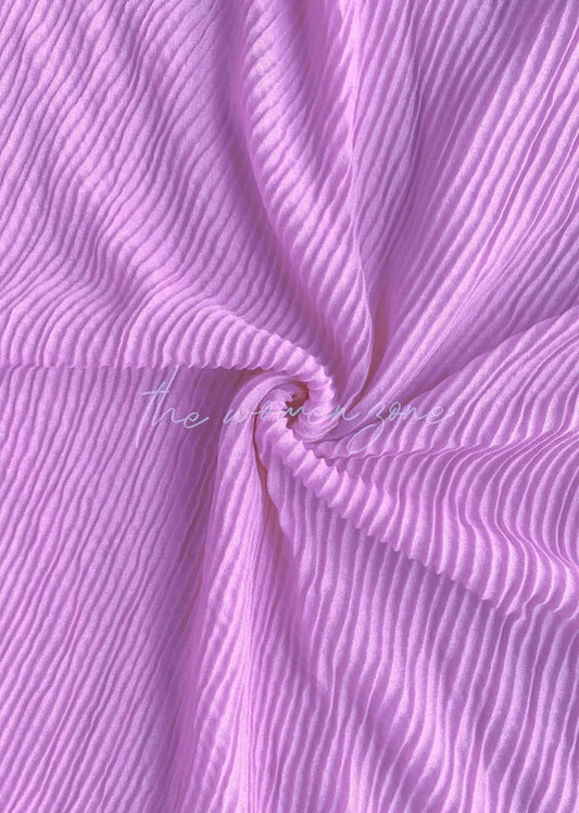 Crumpled Hijab – Soft Viscose Pleated - Lilac