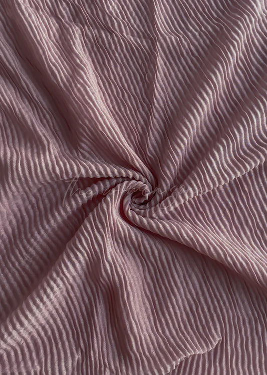Crumpled Hijab – Soft Viscose Pleated - Mauve