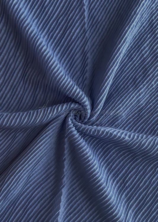 Crumpled Hijab – Soft Viscose Pleated - Old Denim