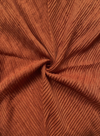 Crumpled Hijab – Soft Viscose Pleated Scarf | 70+ Colors | 74x34 Inches