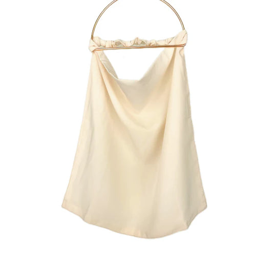 Elastic Back Niqab – Half Niqab in Double Chiffon - Butter Milk