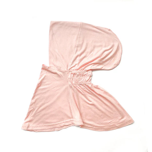 Full Coverage Undercap (Elastic) – Bamboo Jersey Hijab Cap - Light Pink