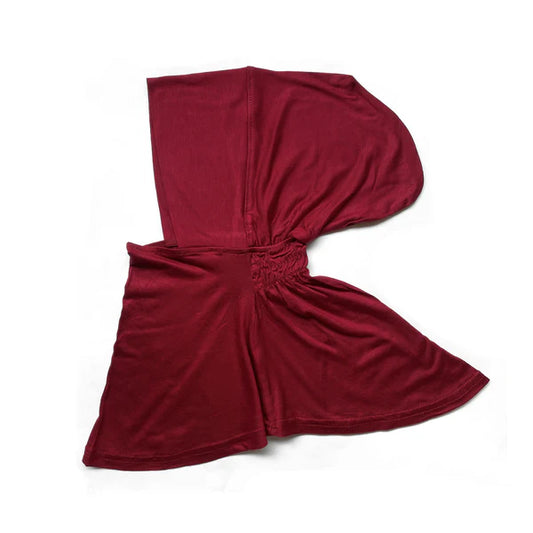 Full Coverage Undercap (Elastic) – Bamboo Jersey Hijab Cap - Maroon