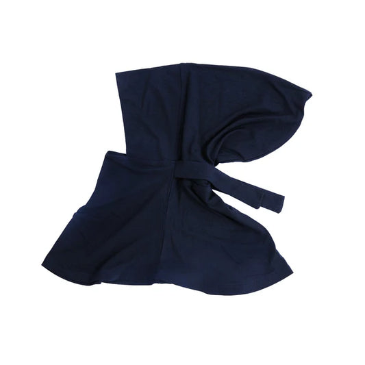 Full Coverage Undercap (Tie-Back) – Bamboo Jersey Hijab Cap - Navy Blue