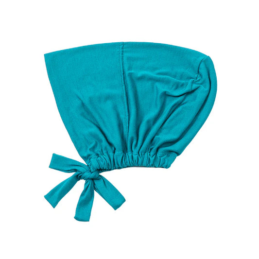 Malaysian Tie-Back Hijab Cap – Breathable Jersey Undercap - Aqua