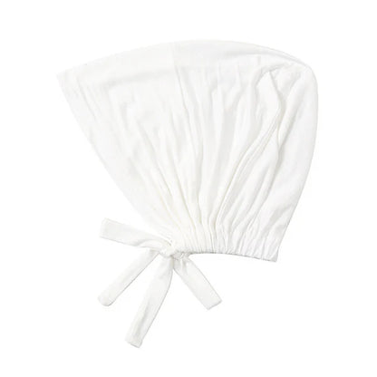 Malaysian Tie-Back Hijab Cap – Breathable Jersey Undercap - White