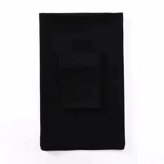 Matching Georgette Hijab & Cap Set – Chiffon Scarf with Bamboo Jersey Undercap - Black
