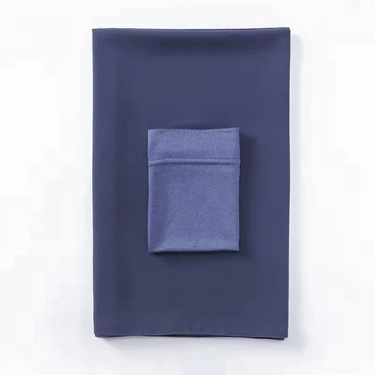 Matching Georgette Hijab & Cap Set – Chiffon Scarf with Bamboo Jersey Undercap - Peacock Blue