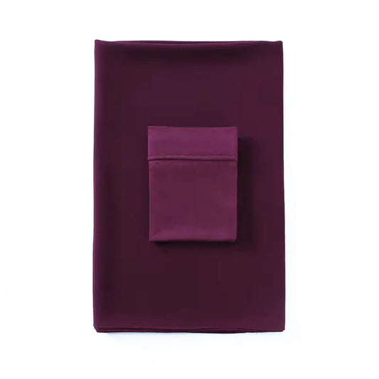Matching Georgette Hijab & Cap Set – Chiffon Scarf with Bamboo Jersey Undercap - Plum