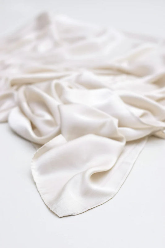 Luxury Modal Satin Hijab – Matte Satin Silk - Ivory