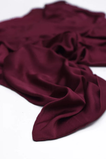 Luxury Modal Satin Hijab – Matte Satin Silk with Anti-Slip Modal Lining – 50+ Colors