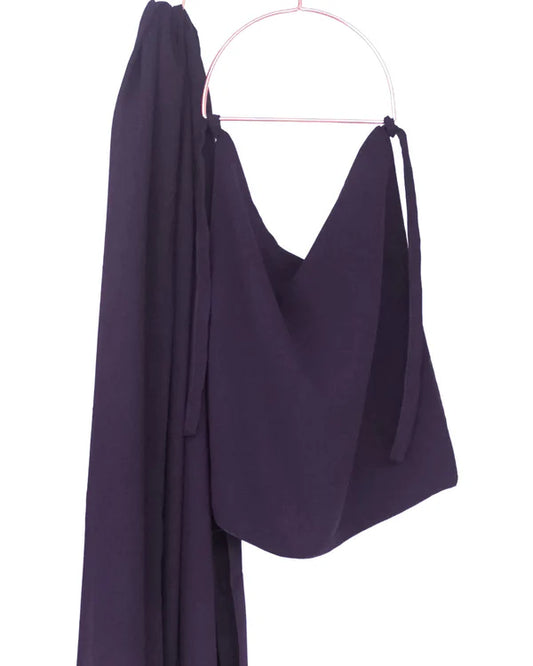 Niqab & XL Hijab Set – Double Chiffon Half Niqab with Extra Long Chiffon Hijab - Pale Purple