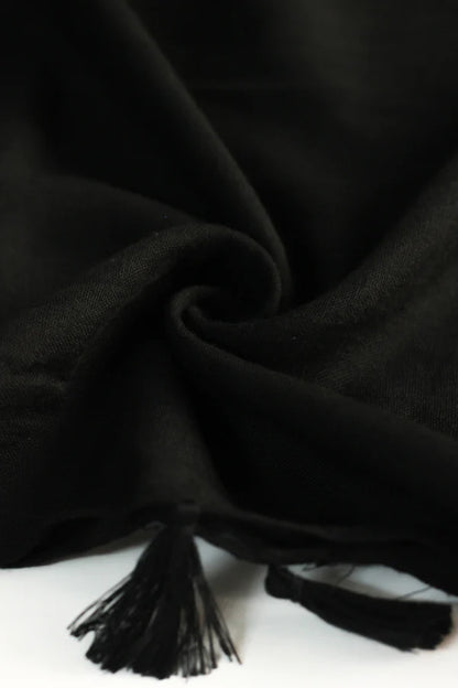 Plain Viscose Hijab with Tassels – Lightweight Everyday Scarf – 72 x 31 Inches